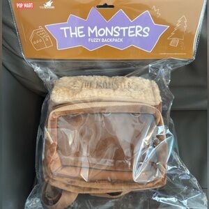 The Monsters Fuzzy Backpack & Coffee Cup